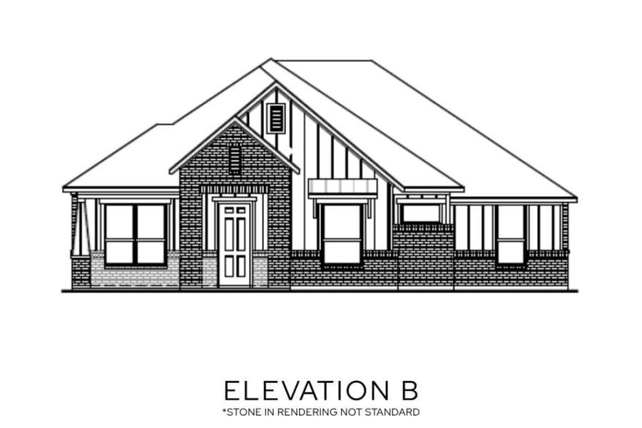 Representative rendering of the exterior for the The Rosewood - Rear Entry by Lillian Custom Homes (Image 4).