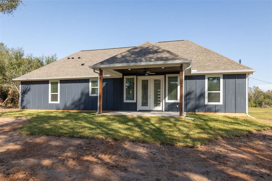 Spacious patio and back yard