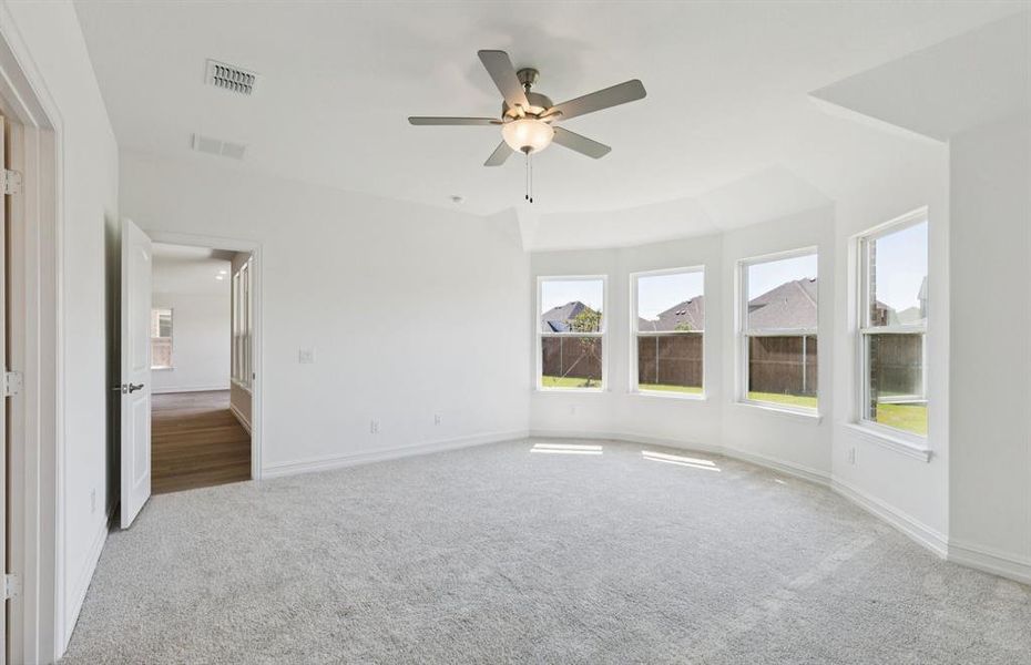 Charming Bay window adding elegance and natural light in the Owner's suite *Real home pictured Charming Bay window adding elegance and natural light in the Owner's suite *Real home pictured