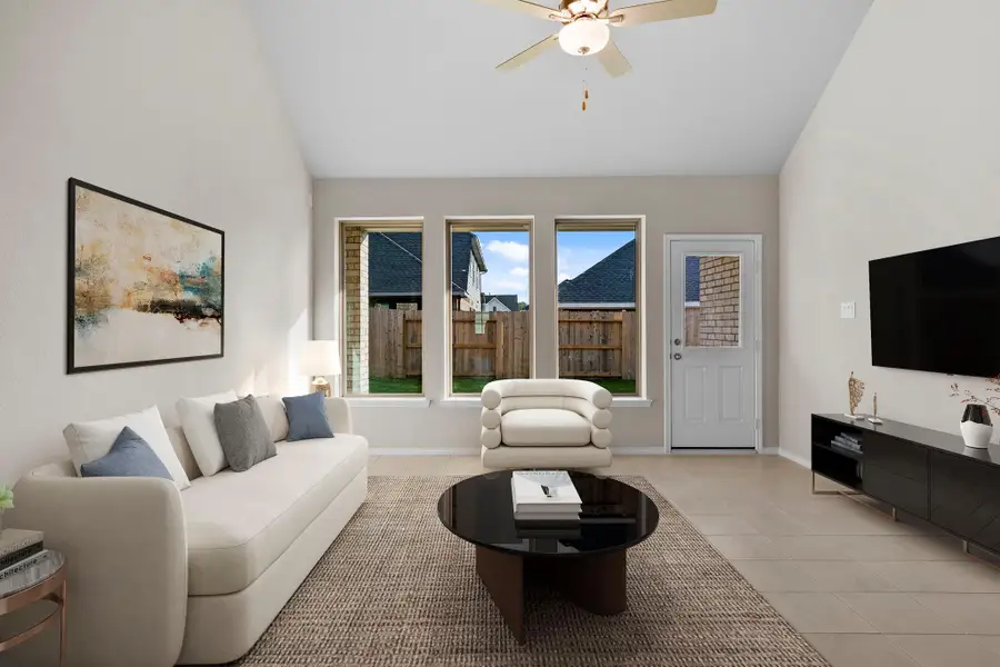 Furnished interior view inside a new home in The Trails, New Caney (Image 7). Furnished interior view inside a new home in The Trails, New Caney (Image 7).