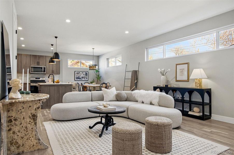 Furnished interior view inside a new home in , Denver (Image 10). Furnished interior view inside a new home in , Denver (Image 10).