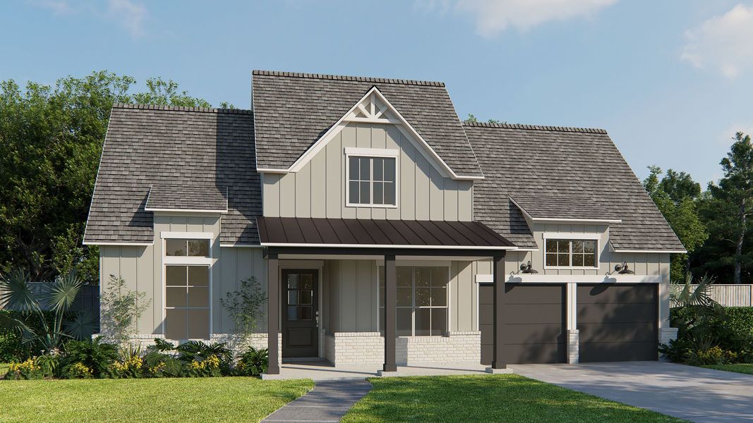 Representative exterior photo of a completed home built from the 523A by Britton Homes in Fields 60', Frisco, TX (Image 6).