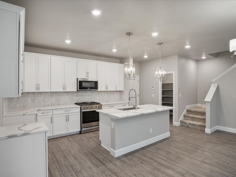 The Breckenridge floorplan, images taken at Prospect Village at Sterling Ranch