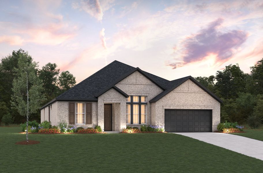 Representative exterior photo of a completed home built from the Fredericksburg by Beazer Homes in Amira: Hilltop Collection, Tomball, TX (Image 17).