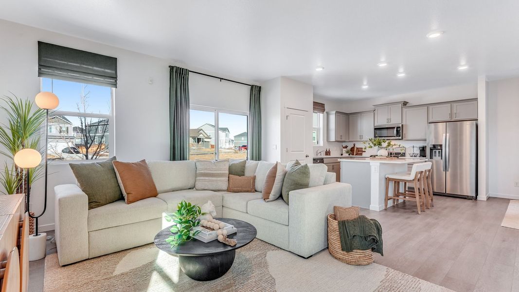 Furnished interior view inside a new home in The Ridge at Lorson Ranch, Colorado Springs (Image 8).