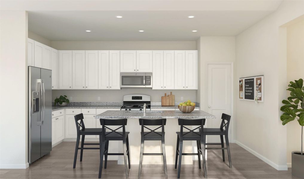 Gourmet island kitchen (*Artist rendering used for illustration purposes only.)
