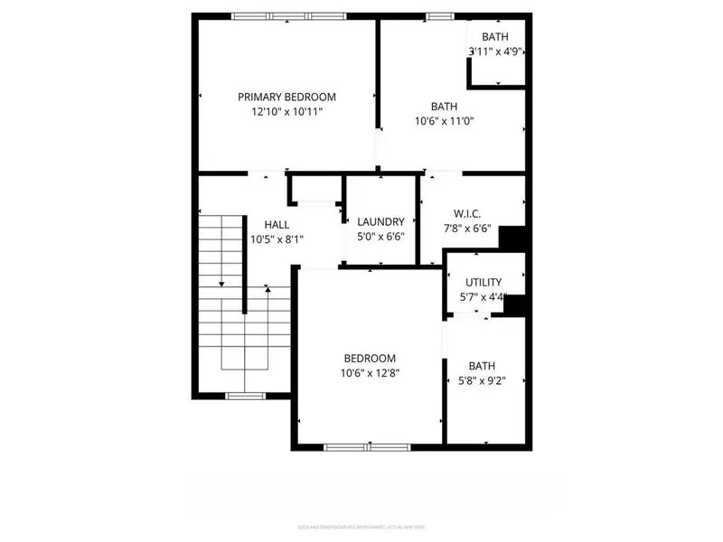 2D floor plan layout of this home in , Dallas, TX (Image 6).