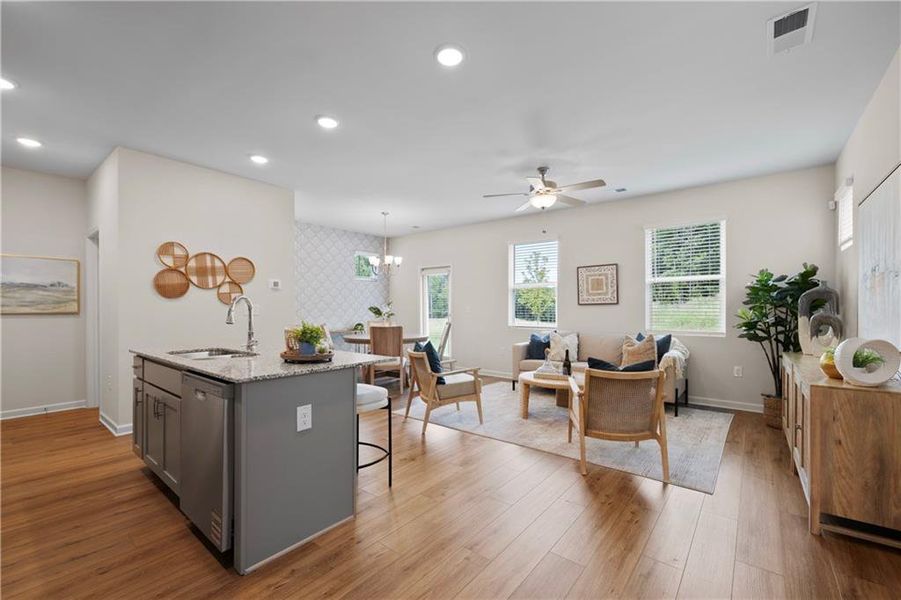 Furnished interior view inside a new home in Walden Park – The Retreat, Jonesboro (Image 3).