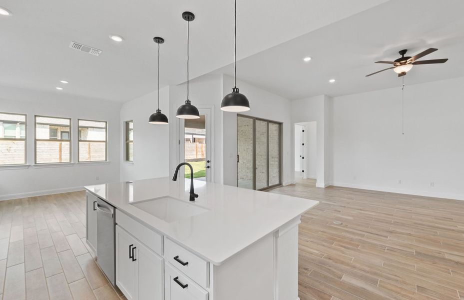 Furnished interior view inside a new home in Bluffview Reserve, Leander (Image 11).