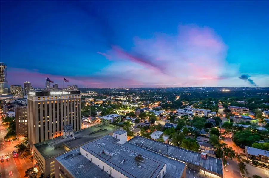 This unit offers breathtaking views of the Texas Hill Country and UT Campus. (Photo from 21st floor) This unit offers breathtaking views of the Texas Hill Country and UT Campus. (Photo from 21st floor)