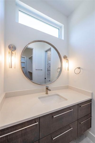 Bathroom featuring vanity