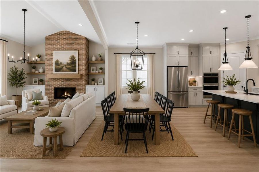 Furnished interior view inside a new home in Lake Arrowhead, Waleska (Image 8). Furnished interior view inside a new home in Lake Arrowhead, Waleska (Image 8).