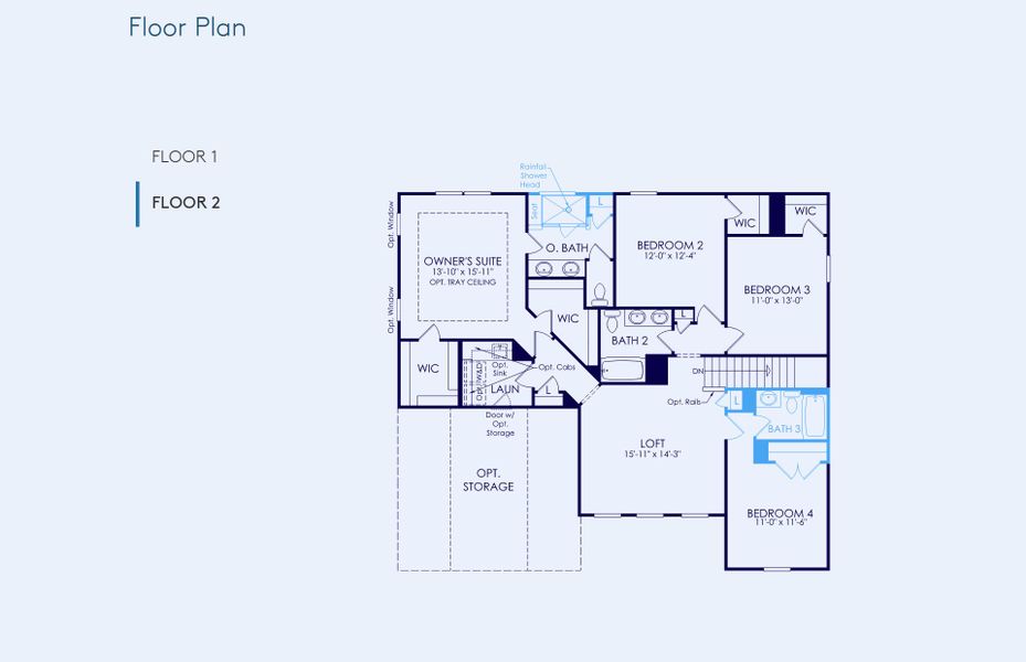 2D floor plan layout of this home in Forest Creek, Waxhaw, NC (Image 3). 2D floor plan layout of this home in Forest Creek, Waxhaw, NC (Image 3).