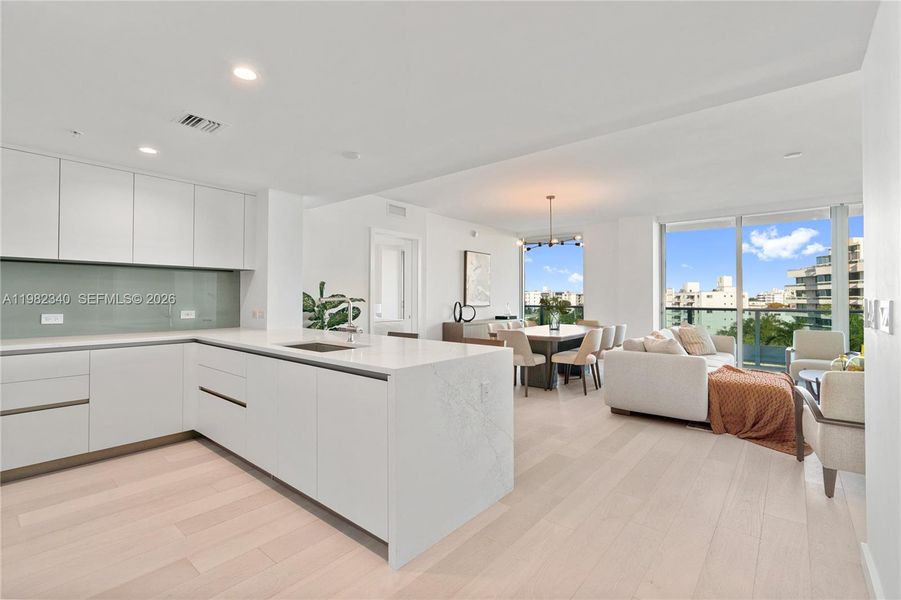 Furnished interior view inside a new home in , Bay Harbor Islands (Image 34).