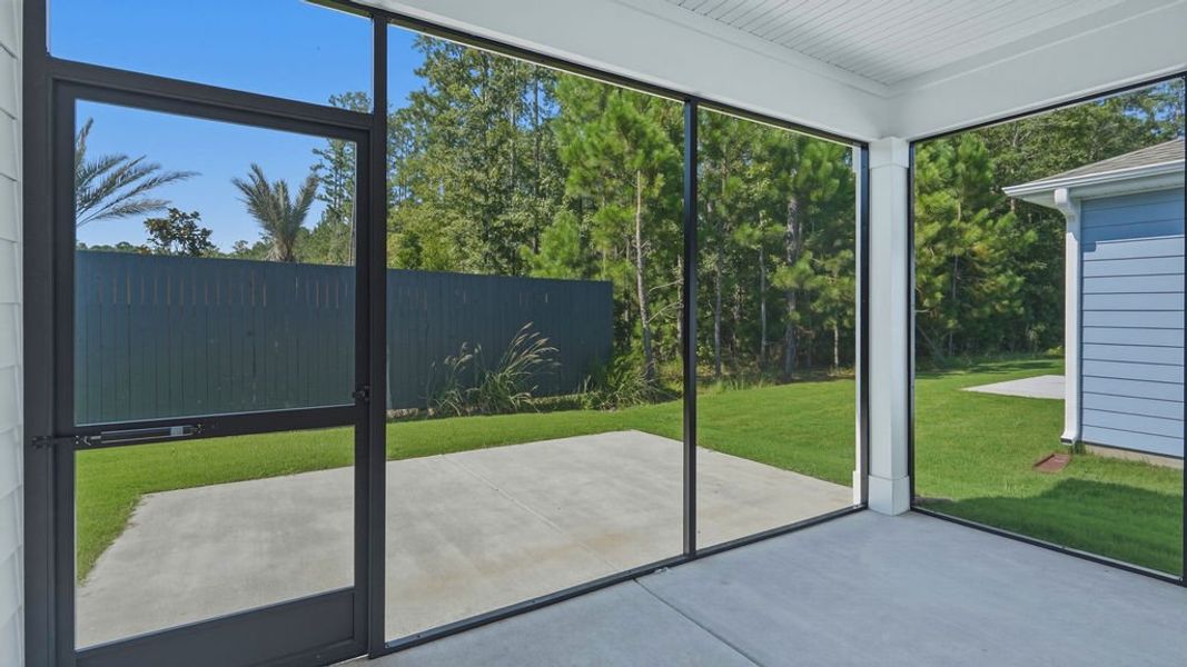 Exterior details and patio area of a home in Sun City Hilton Head, Bluffton (Image 3).