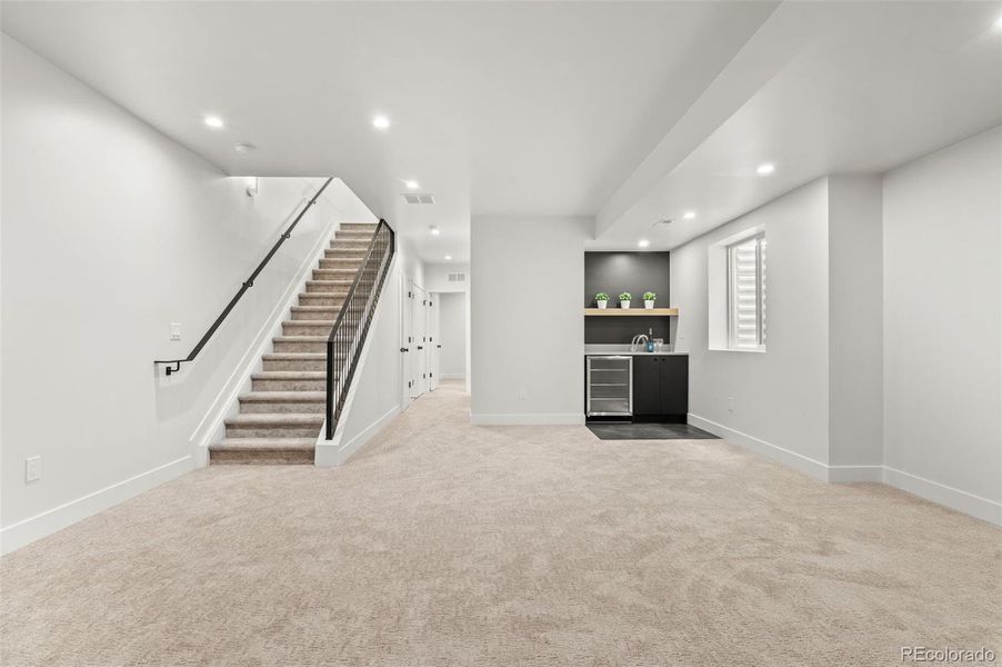 Huge basement space for home gym or theater