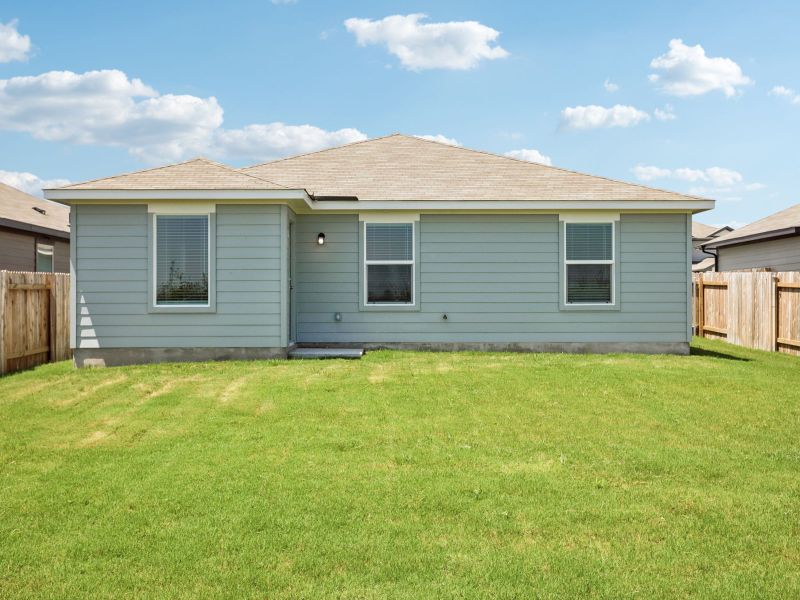 Exterior details and patio area of a home in Waterstone Crossing, Kyle (Image 3). Exterior details and patio area of a home in Waterstone Crossing, Kyle (Image 3).