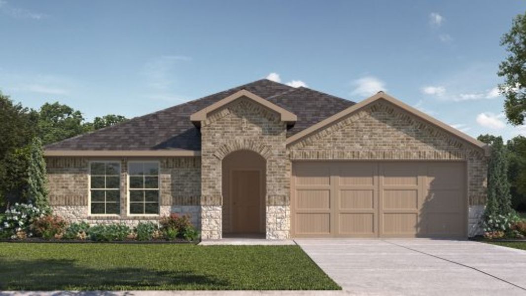 Representative exterior photo of a completed home built from the The Kingston by D.R. Horton in Overlook West, Wolfforth, TX (Image 16). Representative exterior photo of a completed home built from the The Kingston by D.R. Horton in Overlook West, Wolfforth, TX (Image 16).