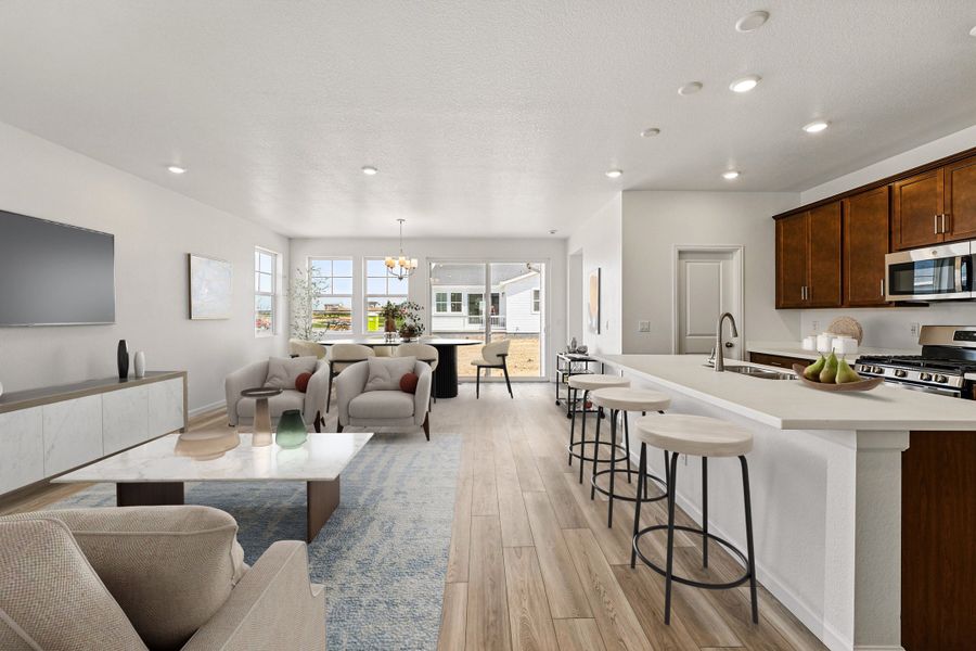 Representative furnished interior of a home built from the The Castlewood by Taylor Morrison in The Aurora Highlands Landmark Collection, Aurora (Image 8).