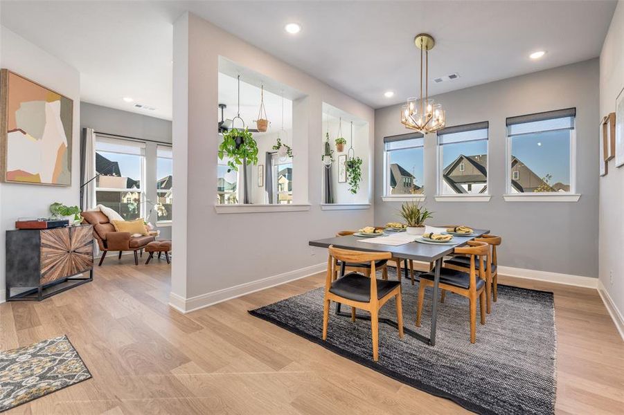 Furnished interior view inside a new home in Pecan Square - Estates, Northlake (Image 28).