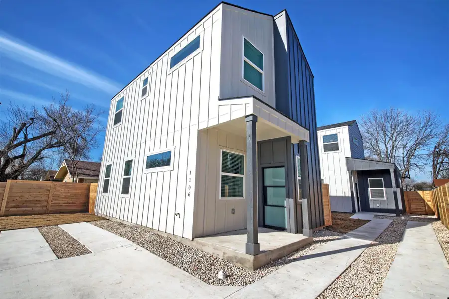 Front exterior of a new home in , Austin, TX, highlighting curb appeal (Image 2). Front exterior of a new home in , Austin, TX, highlighting curb appeal (Image 2).