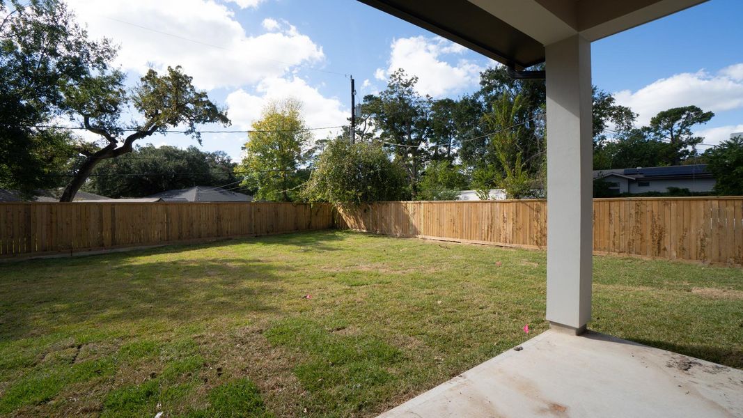 Exterior details and patio area of a home in , Houston (Image 2). Exterior details and patio area of a home in , Houston (Image 2).