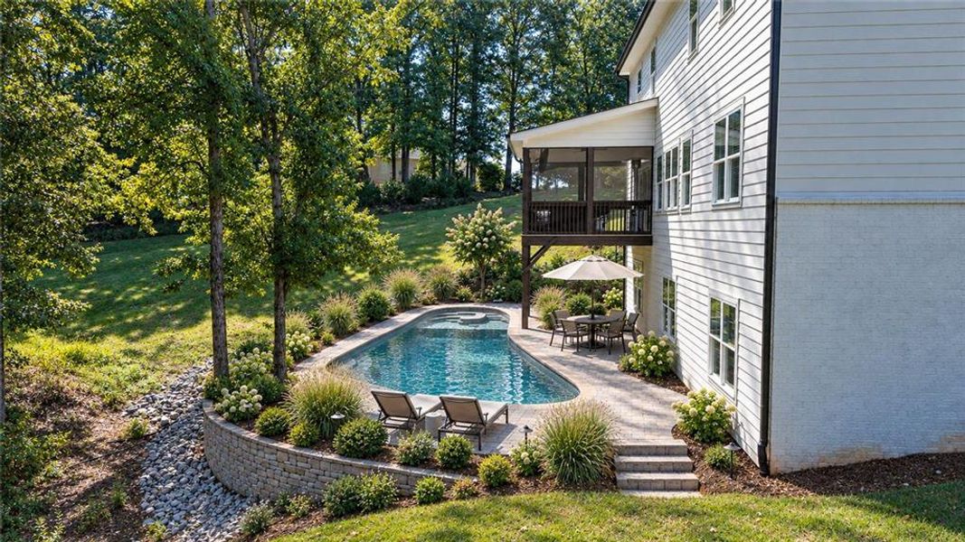 Exterior details and patio area of a home in , Hoschton (Image 46).