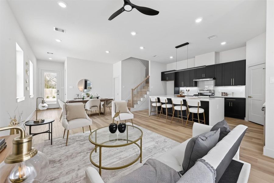 Furnished interior view inside a new home in , Houston (Image 9).