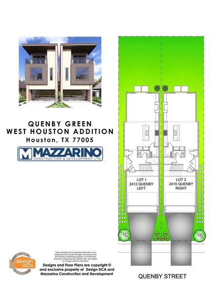 Please be aware that these plans are the property of the architect/builder designer that designed them not DUX Realty, Mazzarino Construction or 2410 QUENBY LLC. Please be aware that these plans are the property of the architect and are protected from reproduction and sharing under copyright law. These drawing are for general information only. Measurements, square footages and features are for illustrative marketing purposes. All information should be independently verified.