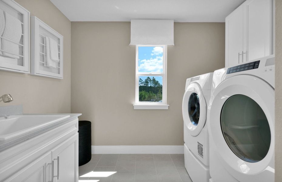 Furnished interior in a model home at Westerly Park at Wildlight in Wildlight (Image 4). Furnished interior in a model home at Westerly Park at Wildlight in Wildlight (Image 4).