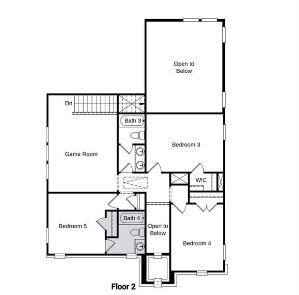 2D floor plan layout of this home in Stoneridge, Melissa, TX (Image 5).