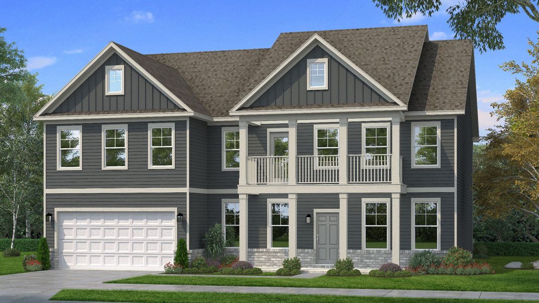 Representative exterior photo of a completed home built from the Clarity - FL by DRB Homes in Brighton, Locust Grove, GA (Image 20).