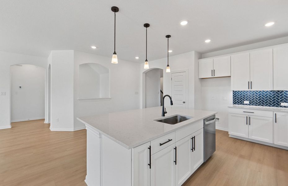 Furnished interior view inside a new home in Saddleback at Santa Rita Ranch, Liberty Hill (Image 8). Furnished interior view inside a new home in Saddleback at Santa Rita Ranch, Liberty Hill (Image 8).
