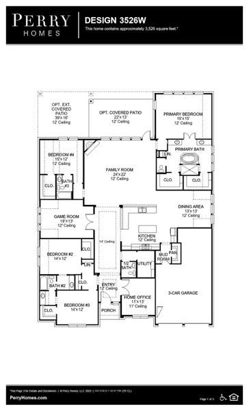 Floor Plan for 3526W