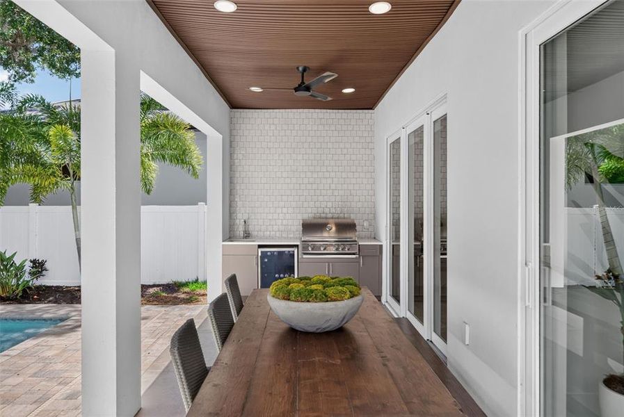 Exterior details and patio area of a home in , Sarasota (Image 42).