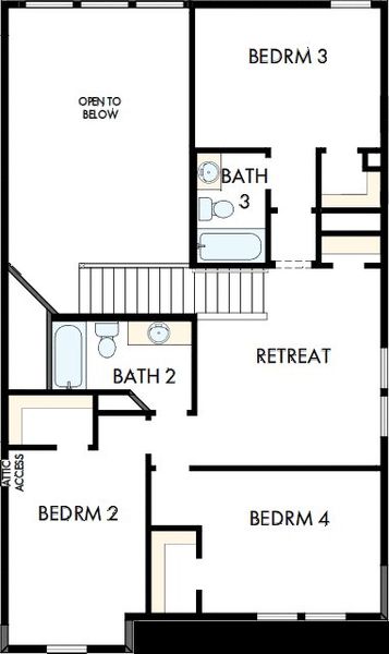 2D floor plan layout of this home in Legacy, League City, TX (Image 3).