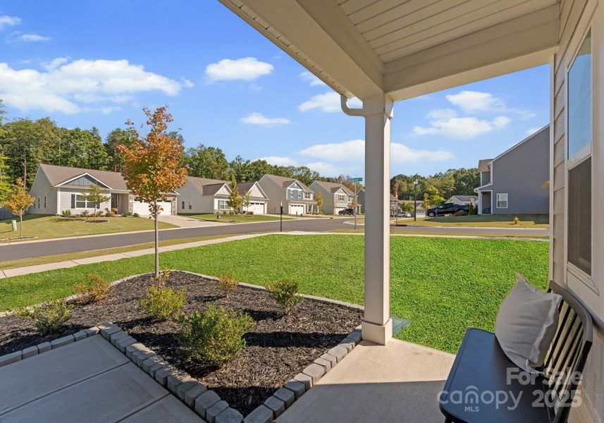 Exterior details and patio area of a home in , Troutman (Image 22).