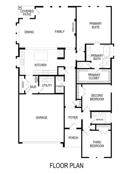 2D floor plan layout for the Edgebrook F by First Texas Homes in Sutton Fields, Celina, TX (Image 3).
