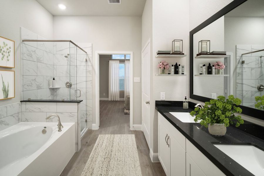 Representative furnished interior of a home built from the Cibola by Beazer Homes in Gatherings® at Chambers Creek: Signature Collection, Willis (Image 10).