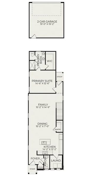 2D floor plan layout for the Onyx B by Homes by Dickerson in NoVi Chatham Park, Pittsboro, NC (Image 2). 2D floor plan layout for the Onyx B by Homes by Dickerson in NoVi Chatham Park, Pittsboro, NC (Image 2).