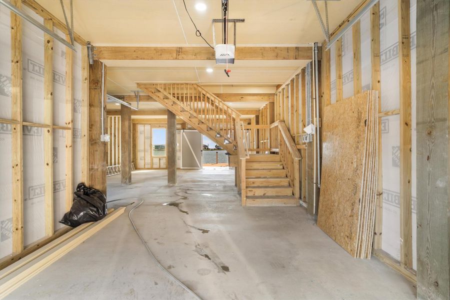 Garage space underneath the house Garage space underneath the house