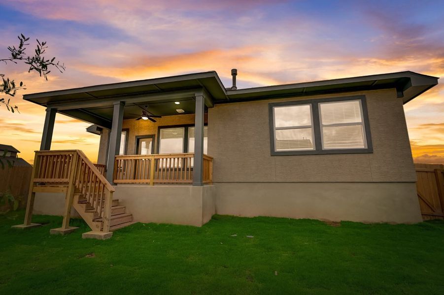 Representative exterior details of a home built from the The Paseo by David Weekley Homes in Meyer Ranch – Legacy Series, New Braunfels (Image 4). Representative exterior details of a home built from the The Paseo by David Weekley Homes in Meyer Ranch – Legacy Series, New Braunfels (Image 4).