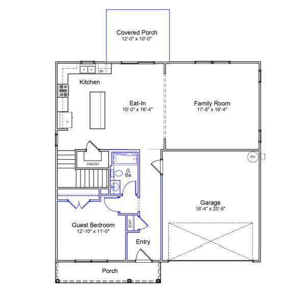 2D floor plan layout of this home in Hanes Lake, Winston-Salem, NC (Image 3).