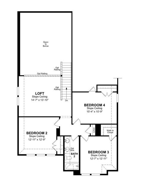 2D floor plan layout of this home in Hunter's Ranch, San Antonio, TX (Image 2).