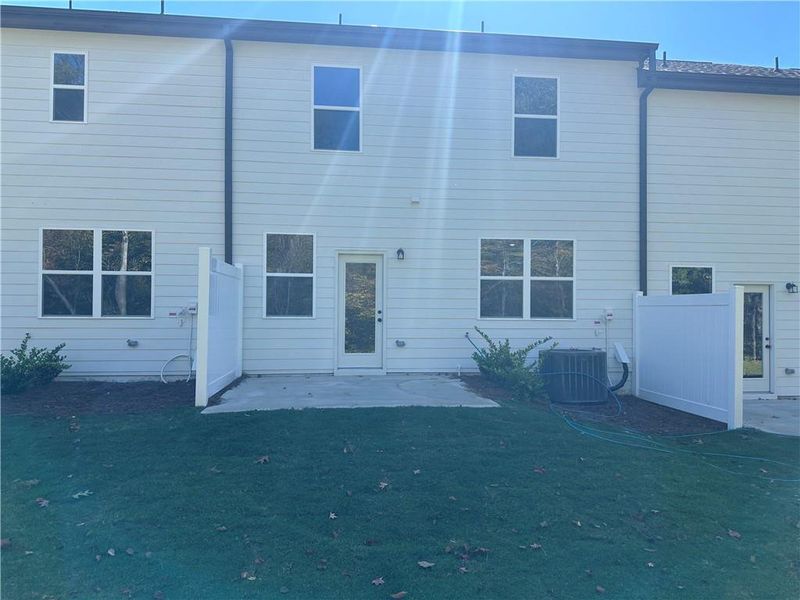 Exterior details and patio area of a home in Millstone at Mundy Mill, Gainesville (Image 2). Exterior details and patio area of a home in Millstone at Mundy Mill, Gainesville (Image 2).