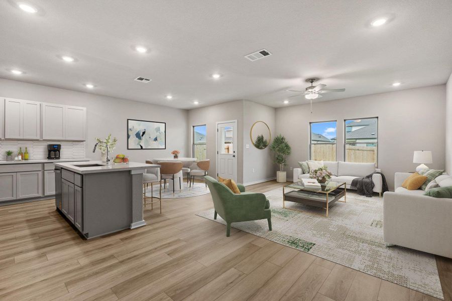 Open Concept Family Room - Virtually Staged Open Concept Family Room - Virtually Staged