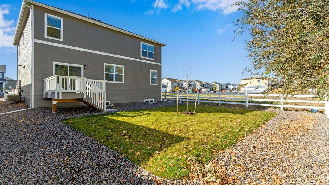 Exterior details and patio area of a home in Ridge at Johnstown, Johnstown (Image 1). Exterior details and patio area of a home in Ridge at Johnstown, Johnstown (Image 1).