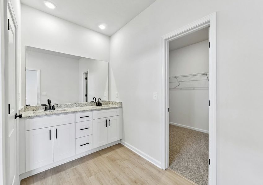 Get ready for your day in the master bathroom