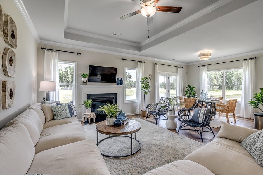 Furnished interior view inside a new home in Fairway Woods at Wyboo, Manning (Image 15). Furnished interior view inside a new home in Fairway Woods at Wyboo, Manning (Image 15).