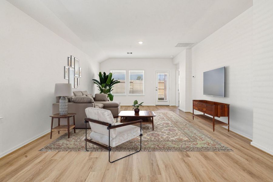 Furnished interior view inside a new home in Granger Pointe - Traditional Series, Conroe (Image 5).